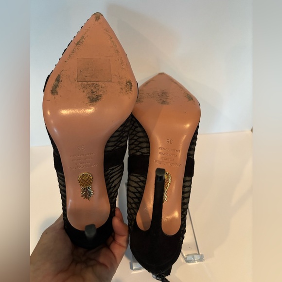 Aquazzura black bootie, black mesh. Size 38. - Picture 6 of 9